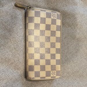 Checkered Beige and Brown damier azur Wallet